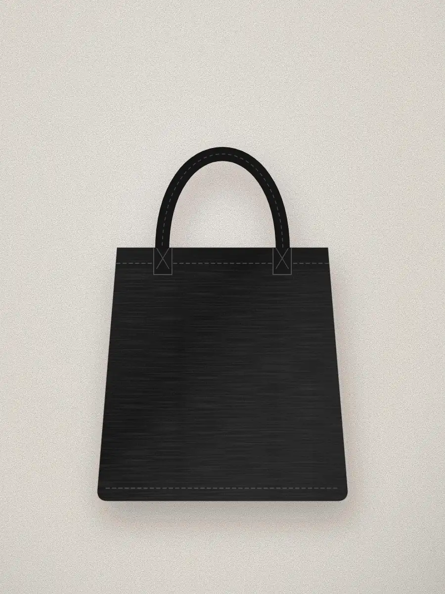 Bolso tote de lona Sol en color negro