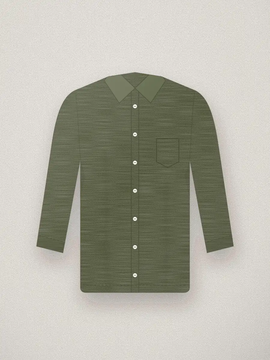 Camisa de lino Mateo en color verde oliva