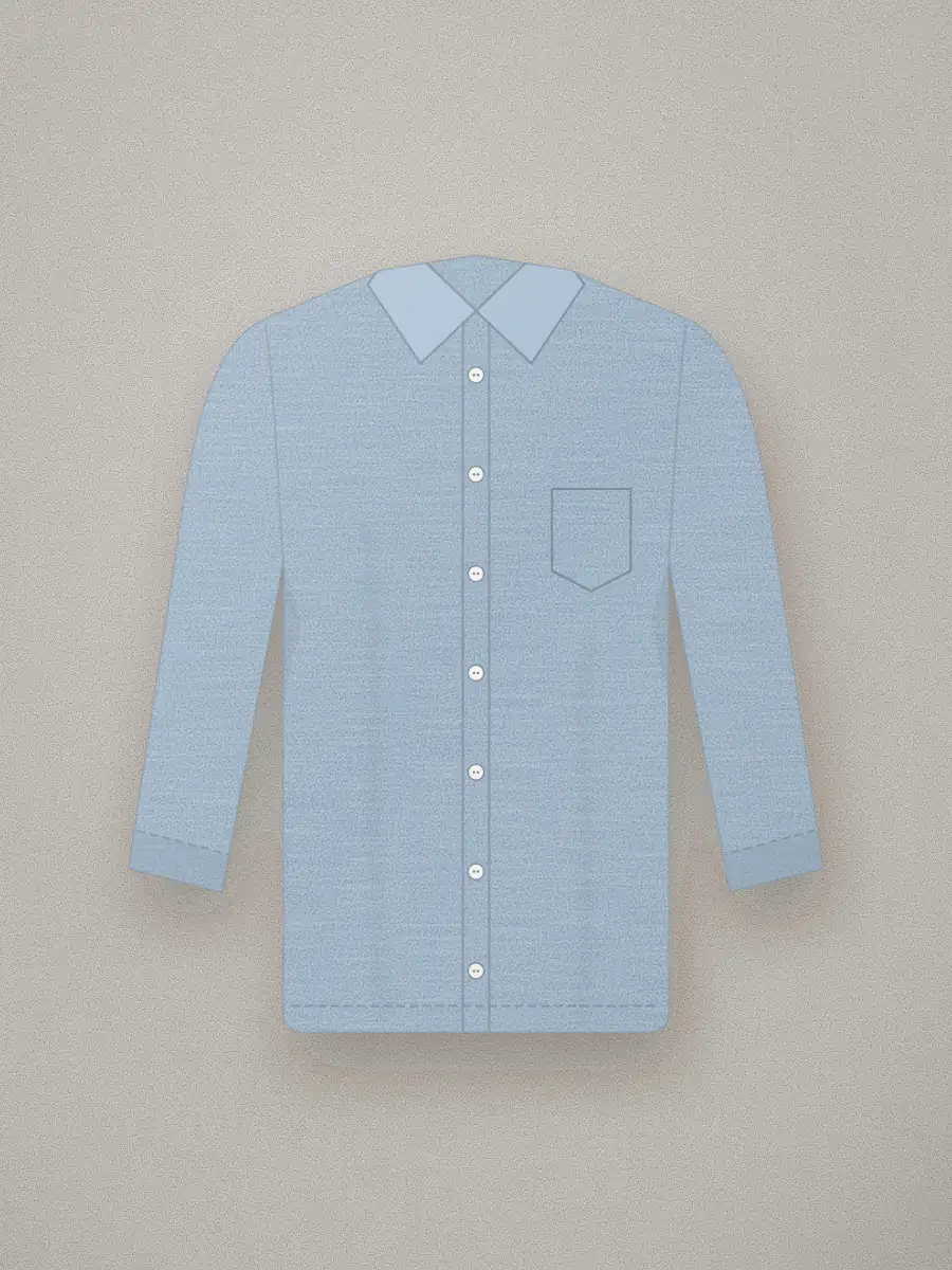Camisa oversize de popelín Lía en color azul cielo