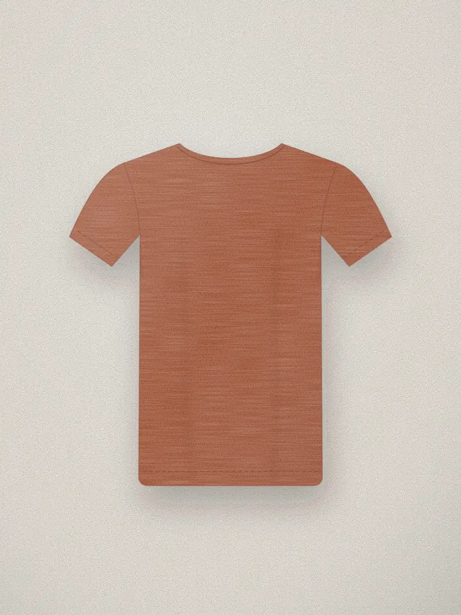 Camiseta de algodón orgánico Vera en color terracota
