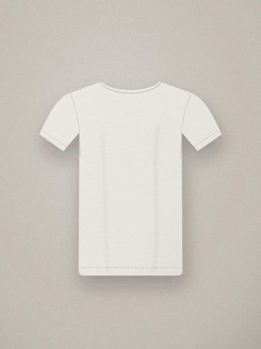 Camiseta básica Leo en color blanco roto