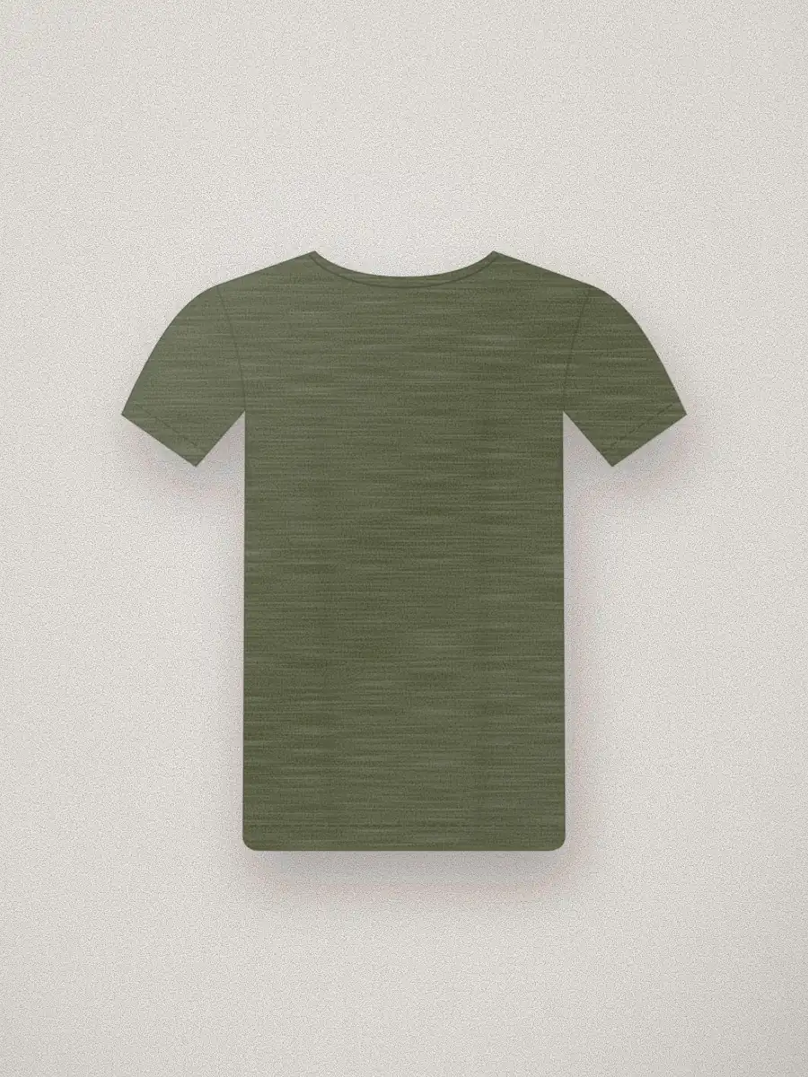 Camiseta básica Leo en color verde oliva