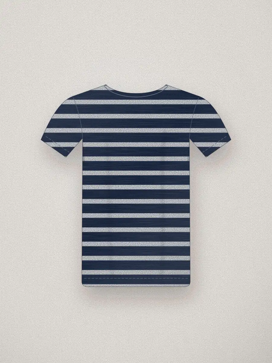 Camiseta de rayas Marina en color azul marino