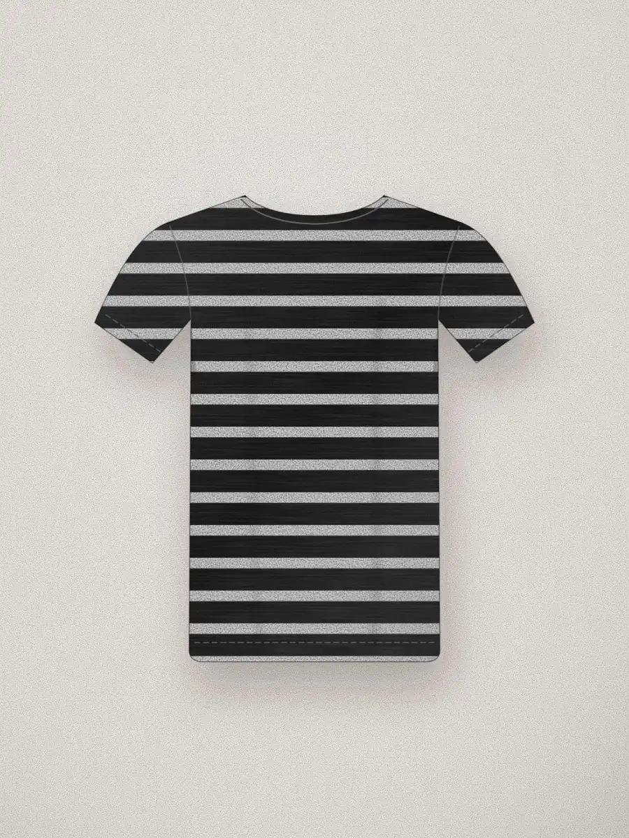 Camiseta de rayas Marina en color negro