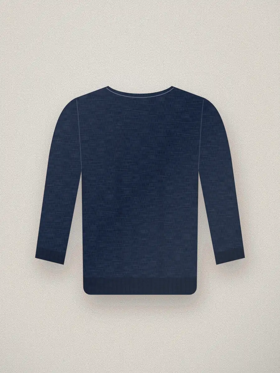 Jersey de lana merino Pablo en color azul marino