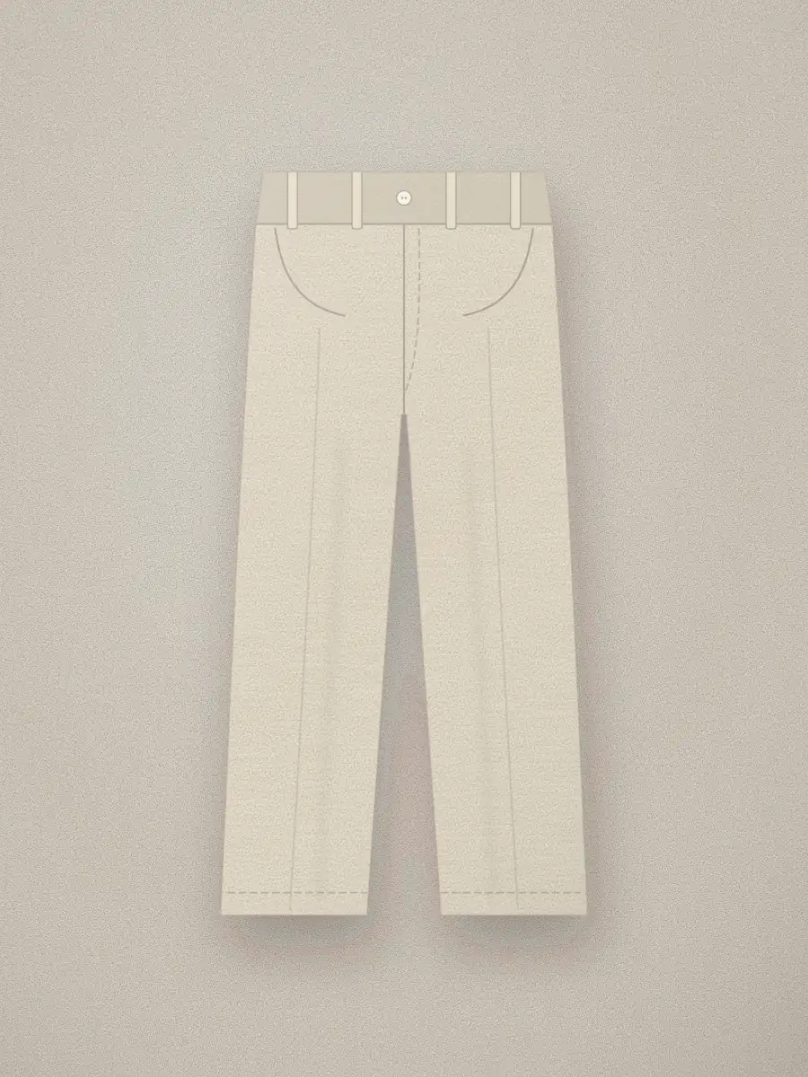Pantalón fluido Inés en color crudo