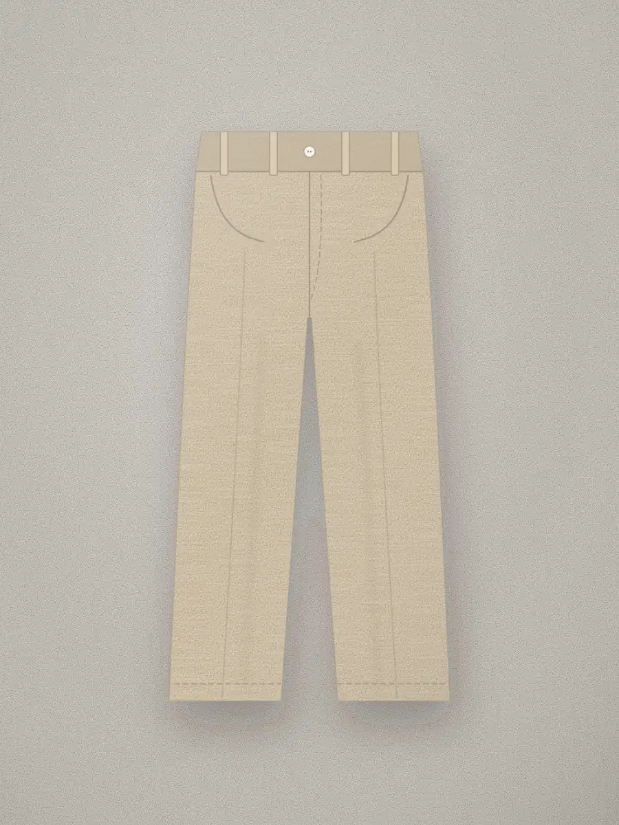 Pantalón recto de pinzas Olivia en color arena