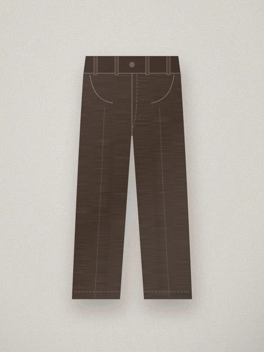 Pantalón recto de pinzas Olivia en color chocolate
