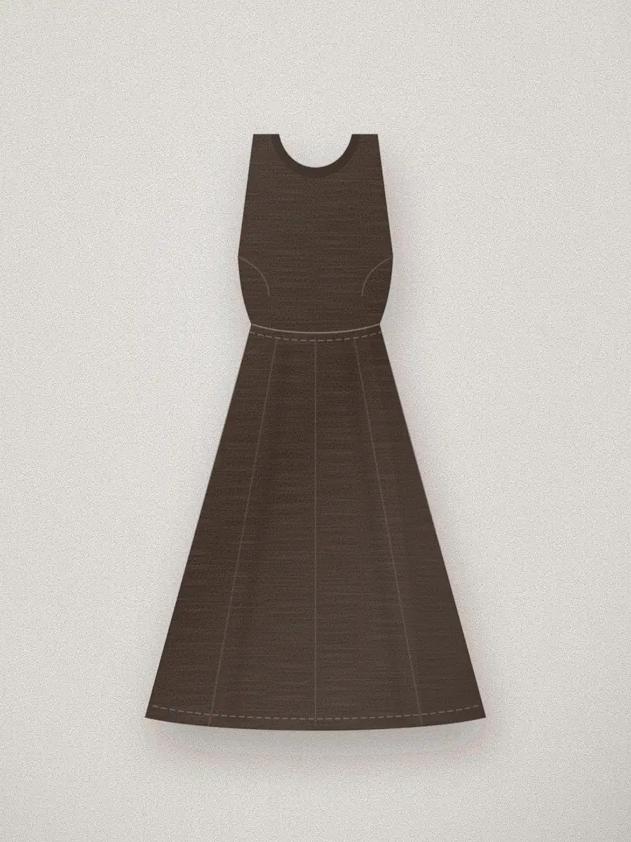 Vestido de punto Nerea en color chocolate