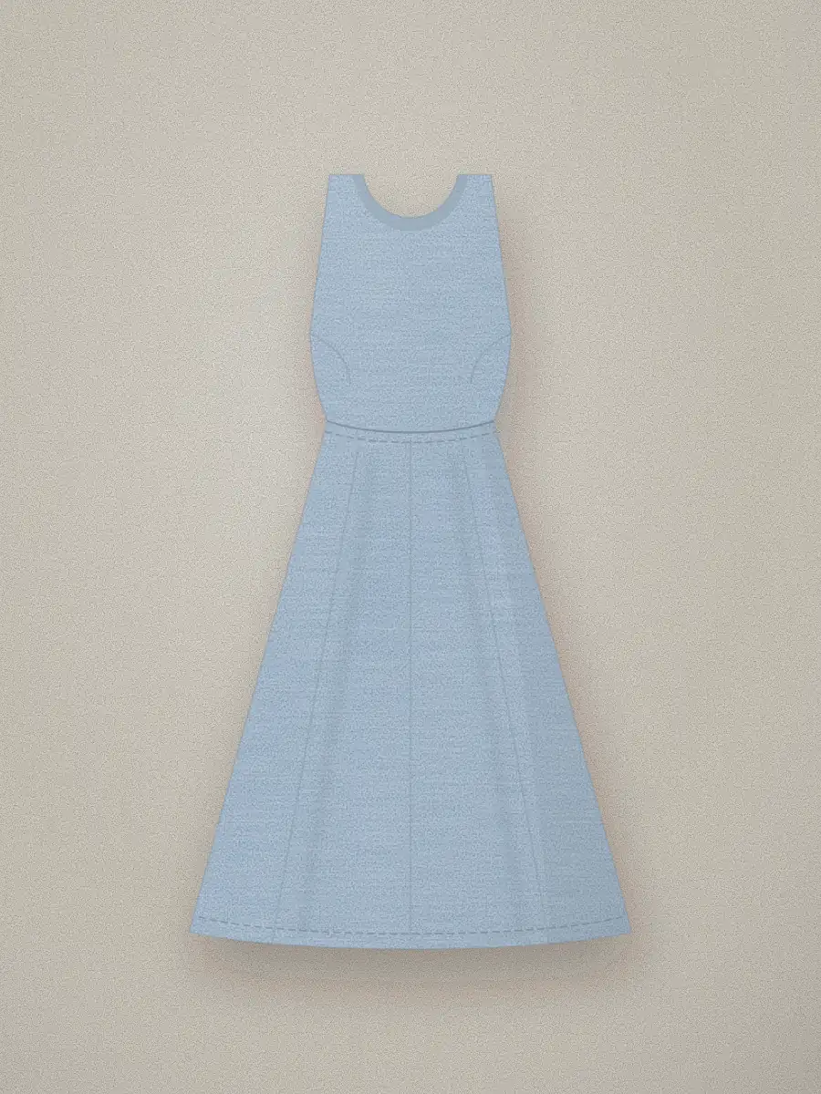 Vestido de tirantes Mara en color azul cielo