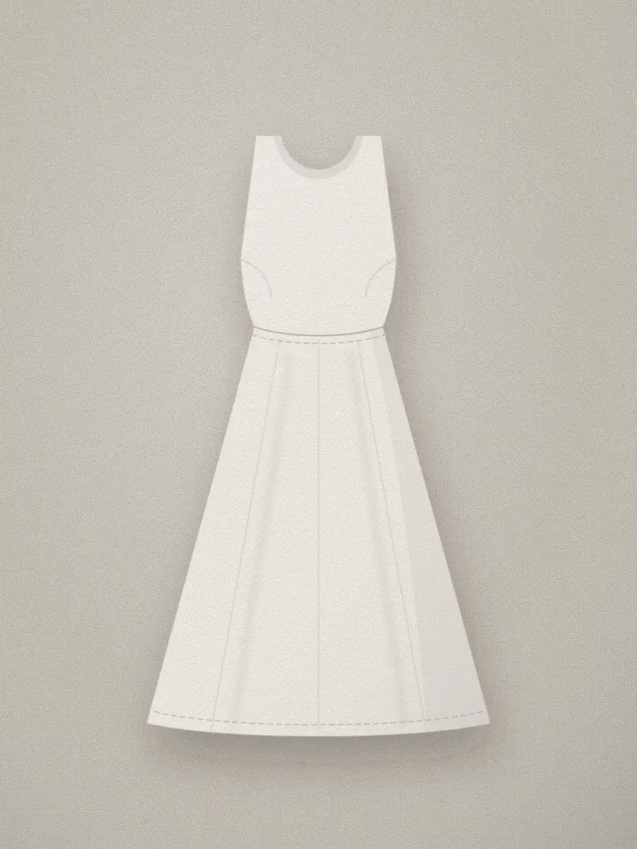 Vestido de tirantes Mara en color blanco roto
