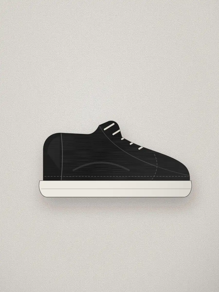Zapatillas de piel Luna en color negro